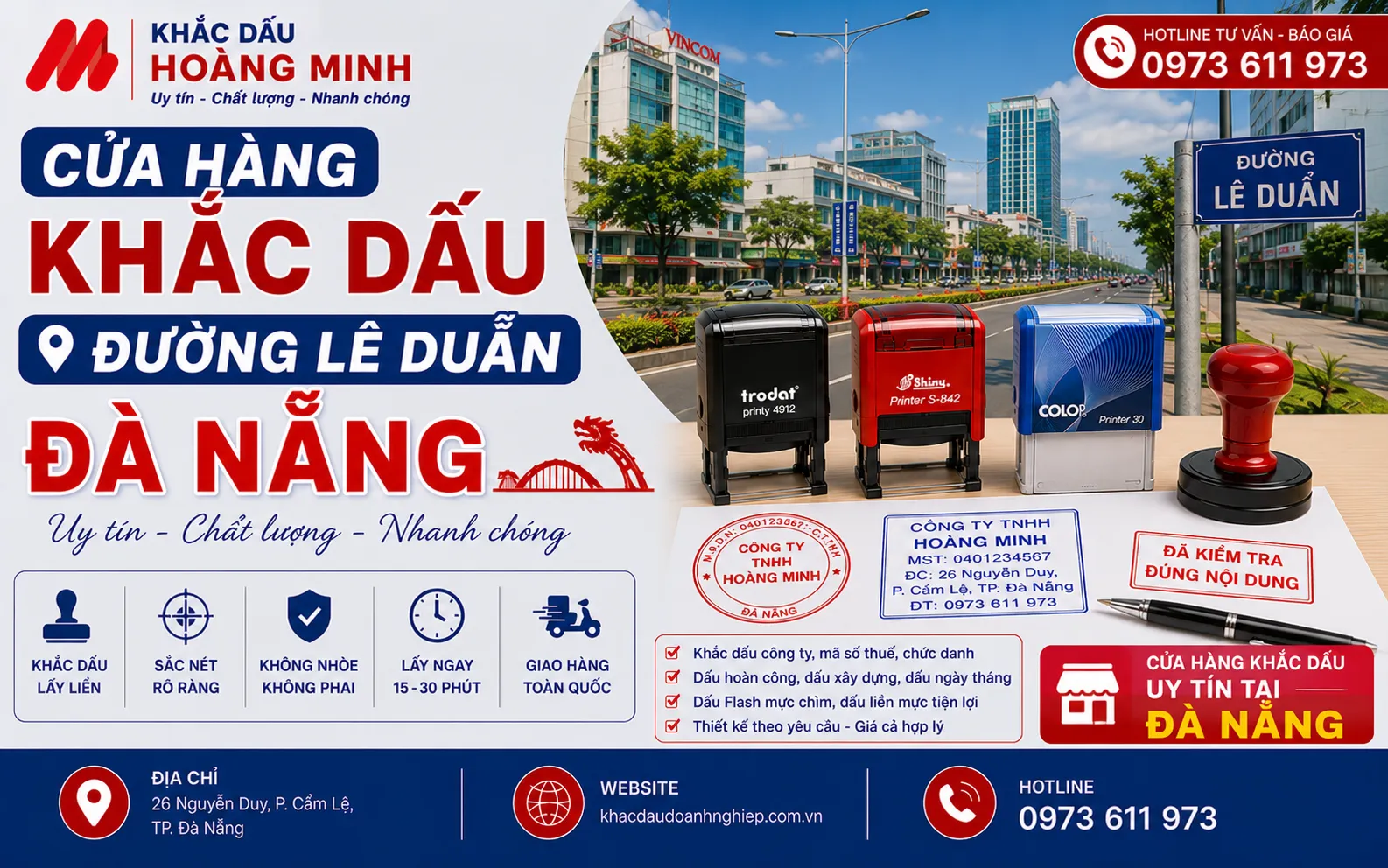 Cửa hàng khắc dấu đường Lê Duẩn Đà Nẵng