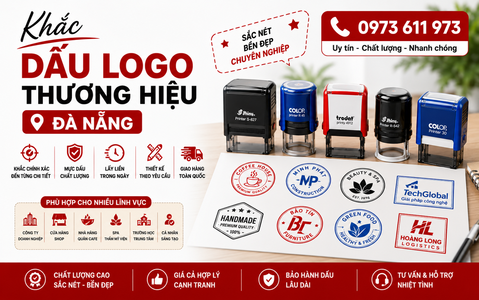 Khắc dấu logo thương hiệu Đà Nẵng