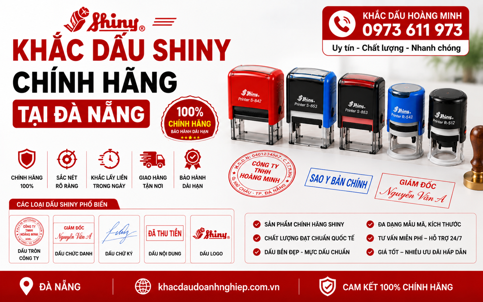 Khắc dấu Shiny chính hãng tại Đà Nẵng