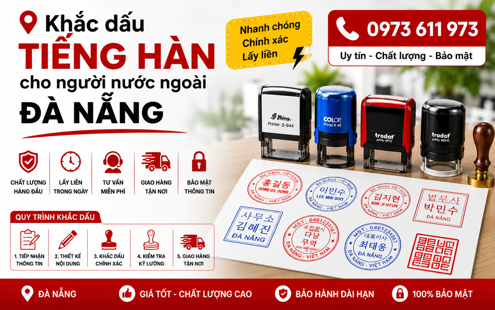 Khắc dấu tiếng Hàn cho người nước ngoài Đà Nẵng