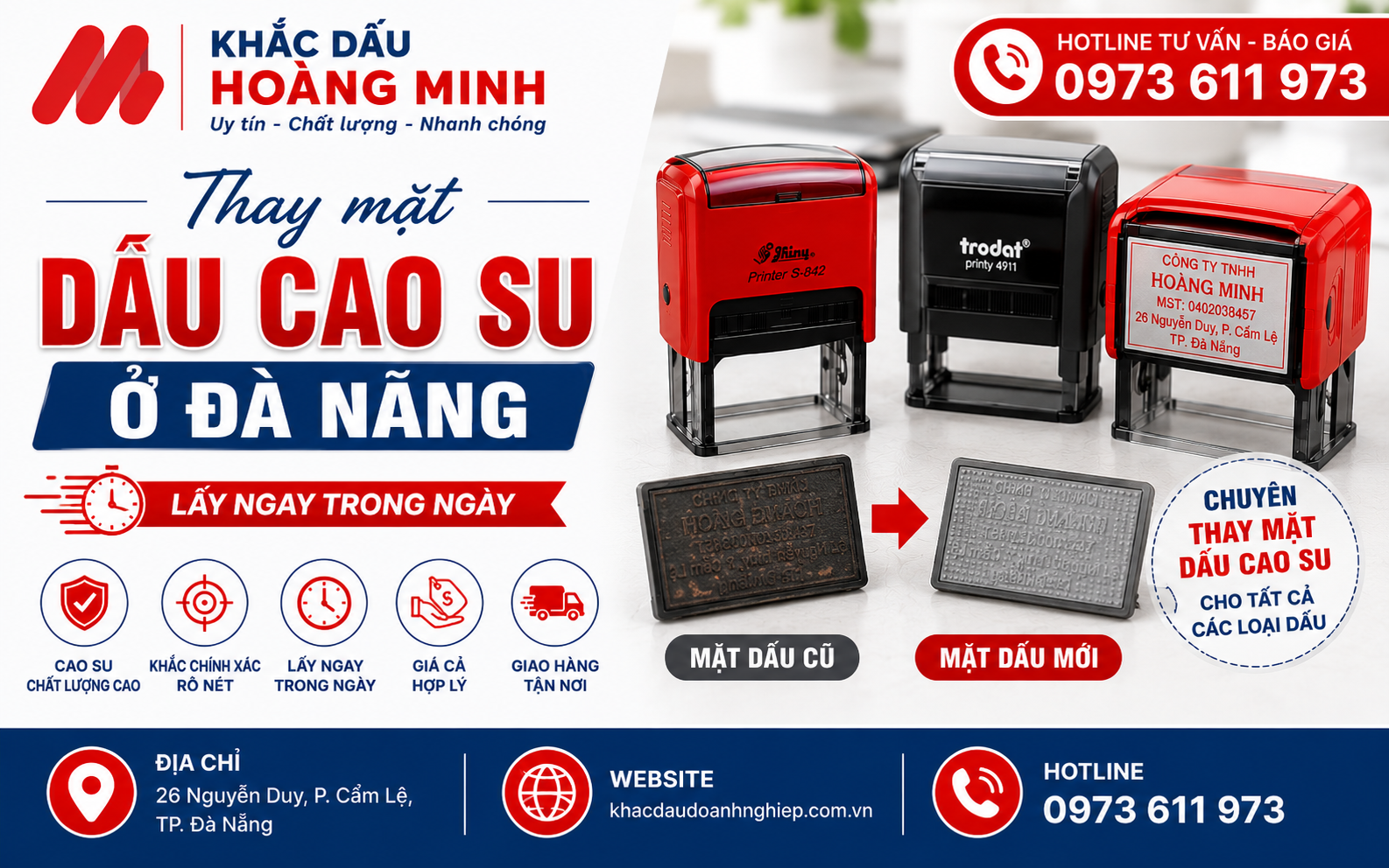Thay mặt dấu cao su ở đà nẵng