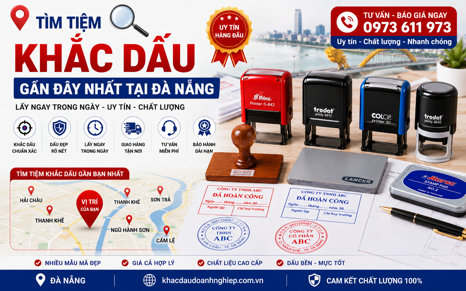 Tìm tiệm khắc dấu gần đây nhất tại Đà Nẵng